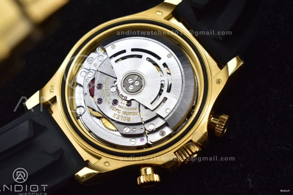 Strap BTF on Dial Oysterflex 1:1 YG Daytona SA4130 Black Edition Best Rubber 116518 0121